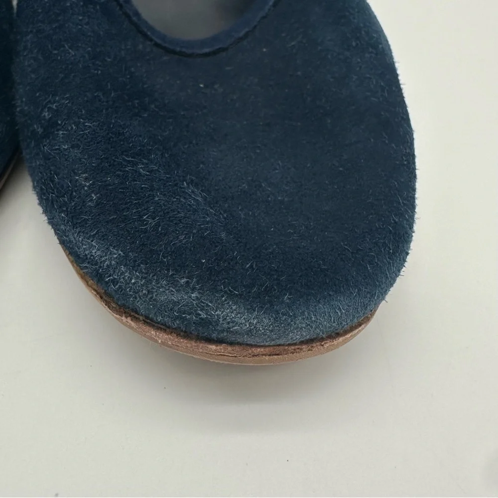 Tory Burch Therese Dark Blue Suede Block Heels